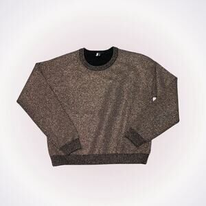 Topshop brown glitter crewneck sweatshirt | Sz S